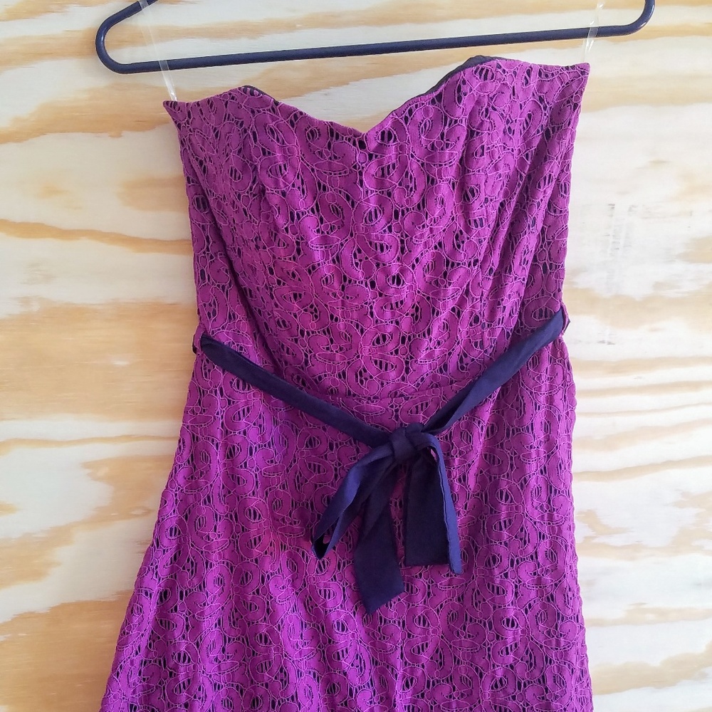 Purple Sleeveless A-line Party Dress
